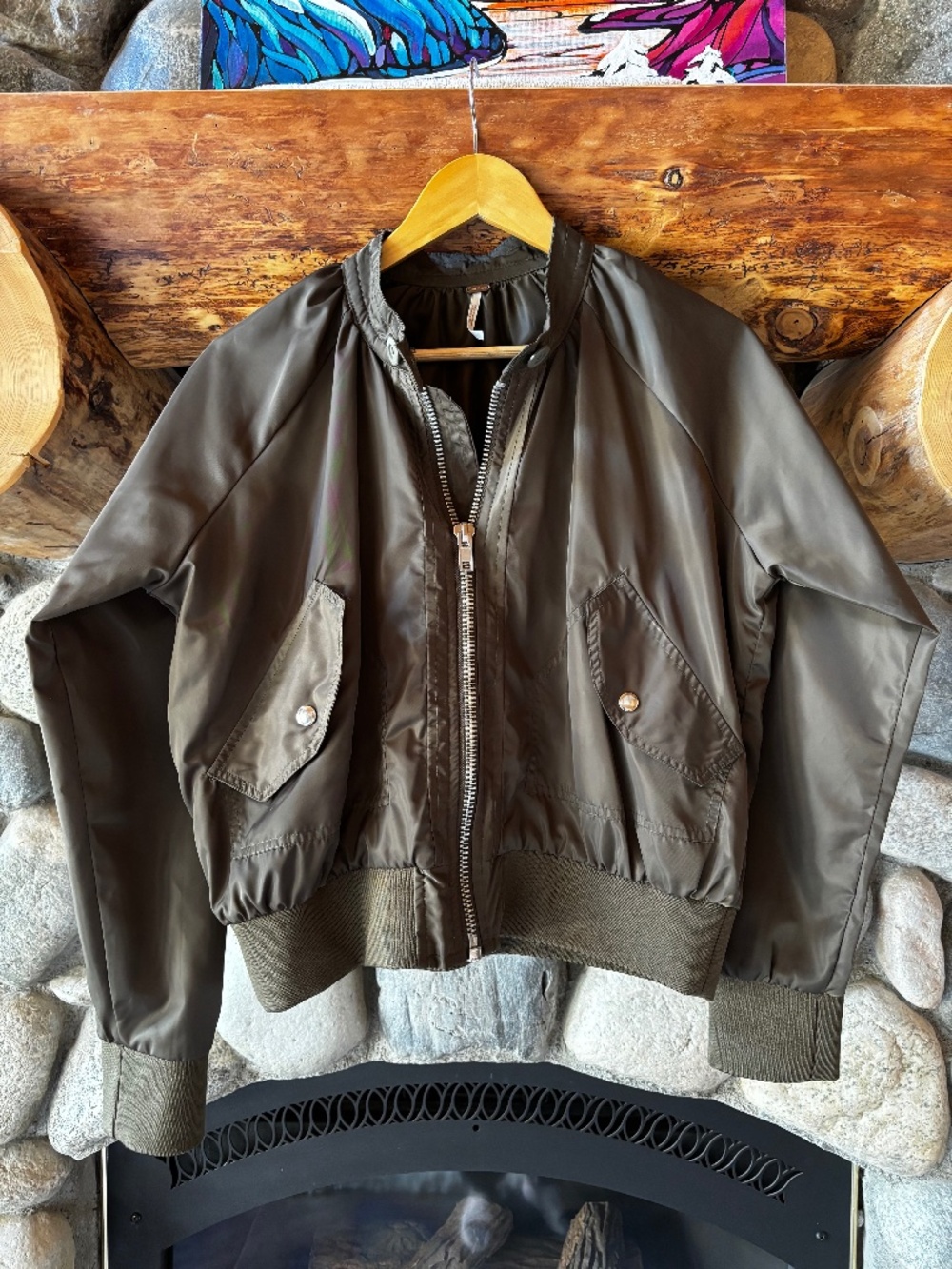 Free People Midnight Bomber jacket